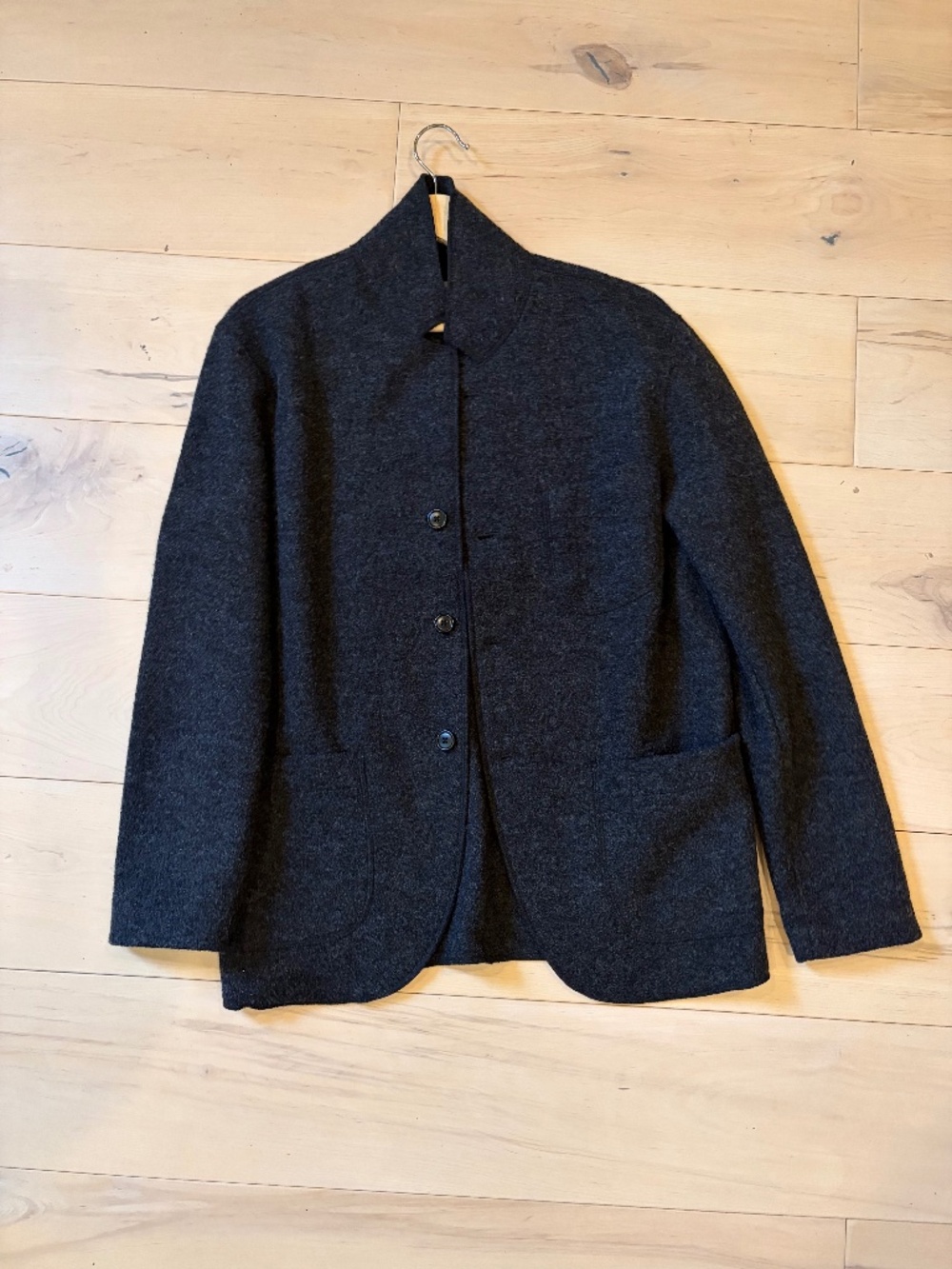 Buck Mason Charcoal Felted Chore Coat